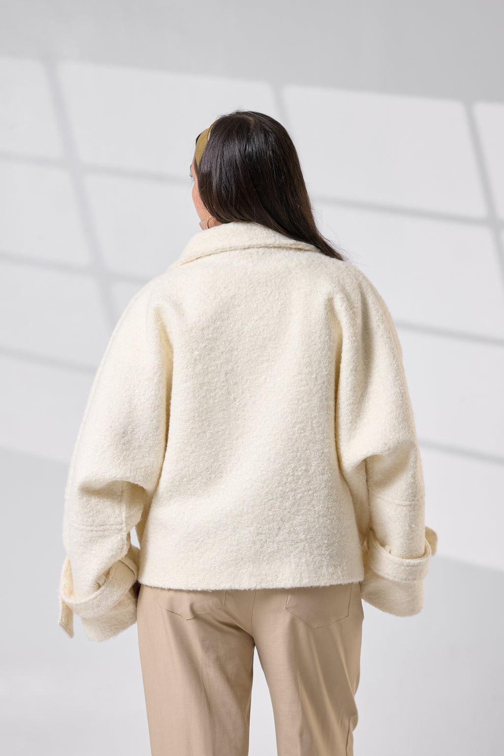 Off-White Crop Wool Jacket