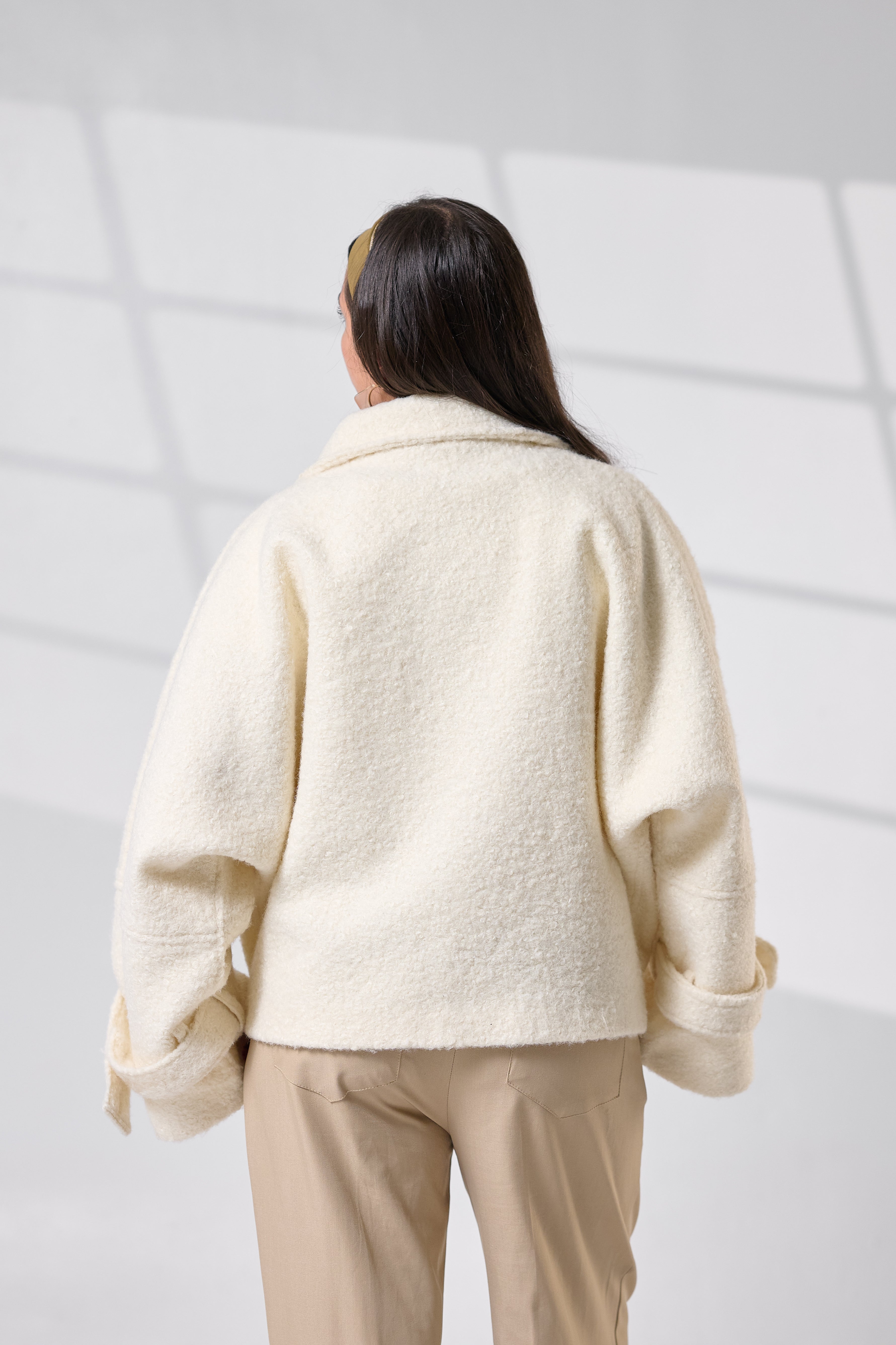 Off-White Crop Wool Jacket