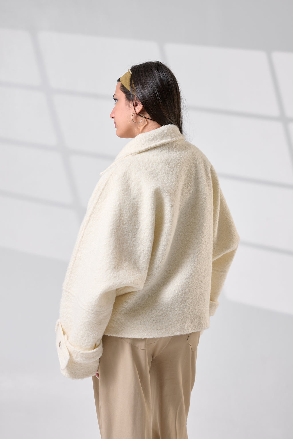 Off-White Crop Wool Jacket