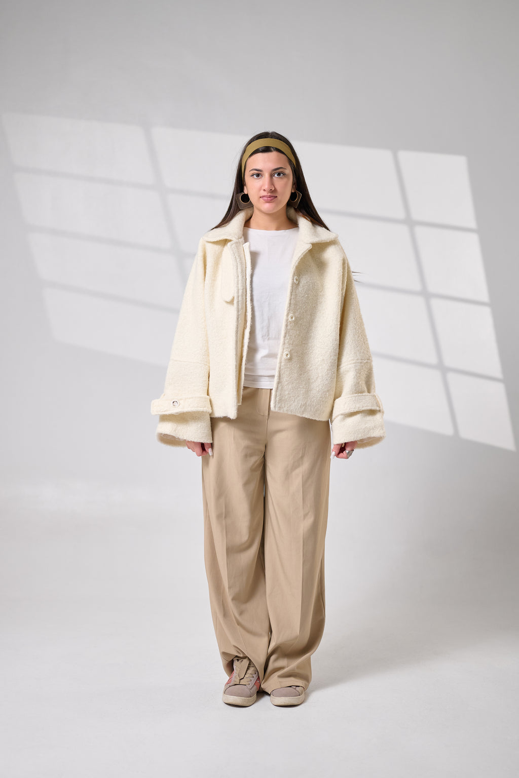 Off-White Crop Wool Jacket