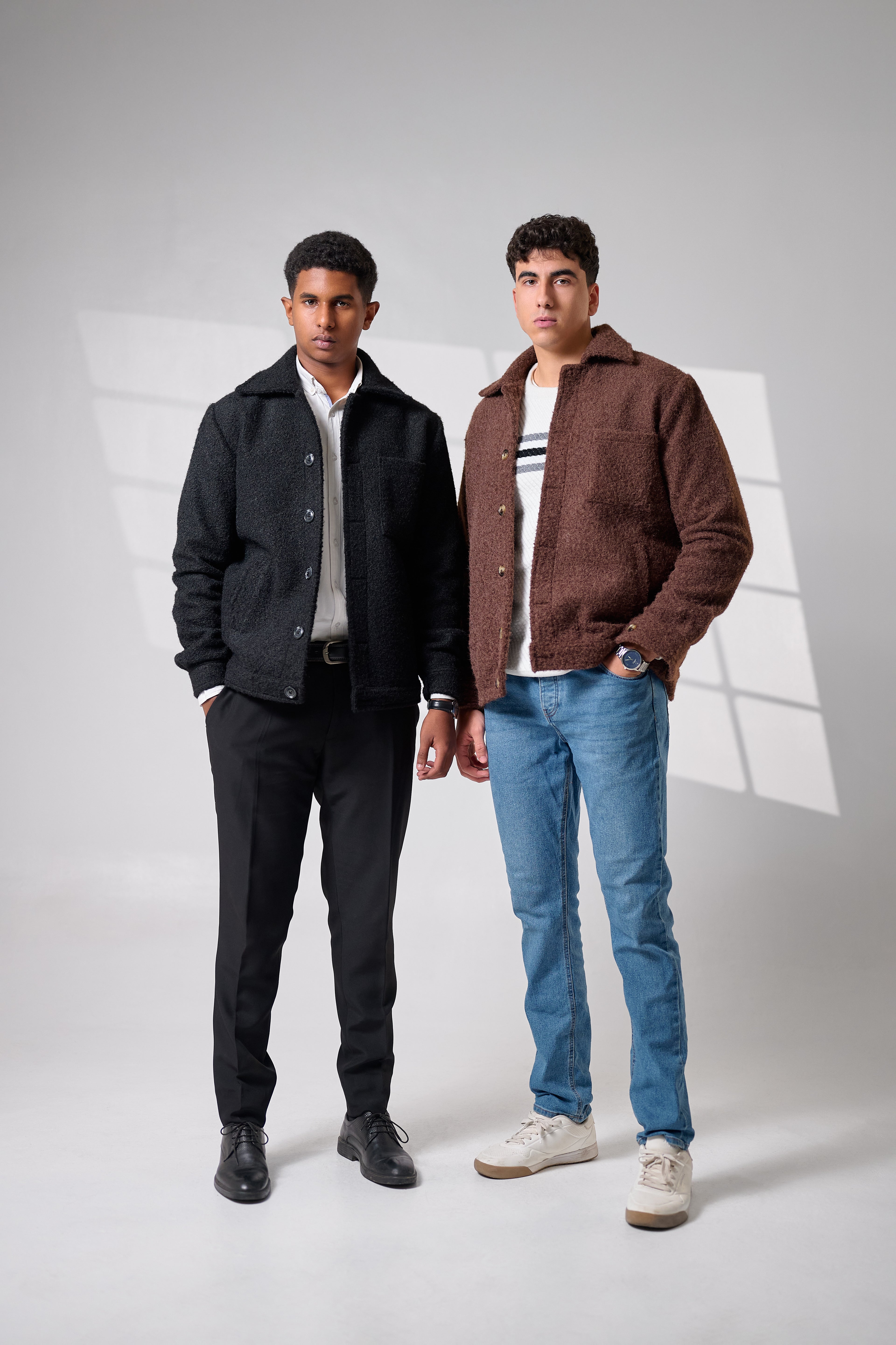 Brown Crop Wool Jacket