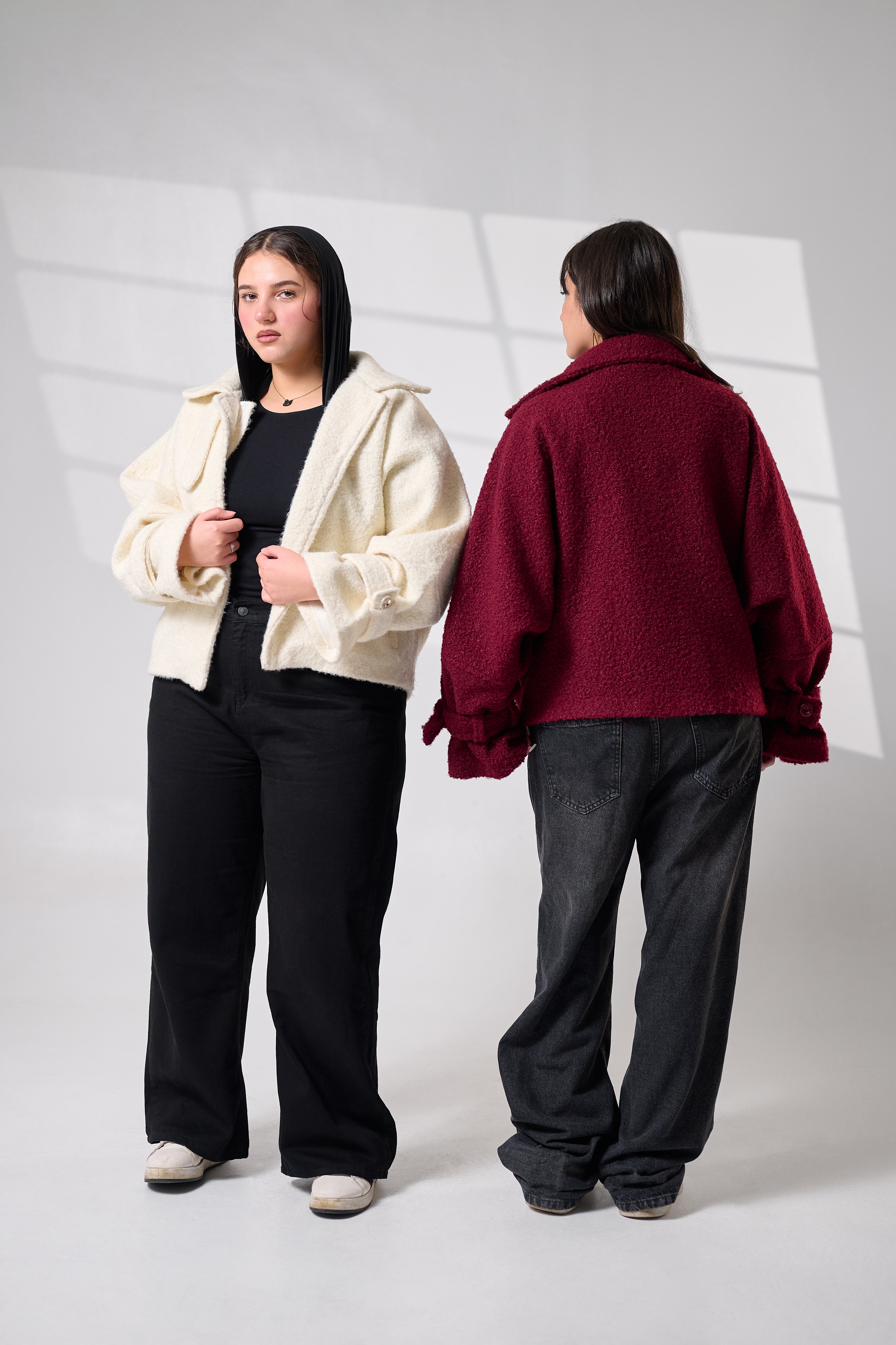 Off-White Crop Wool Jacket