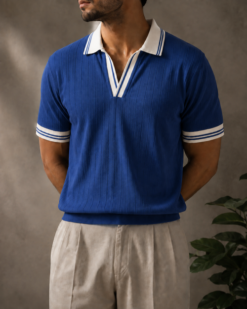 Blue Knit Wear T-Shirt