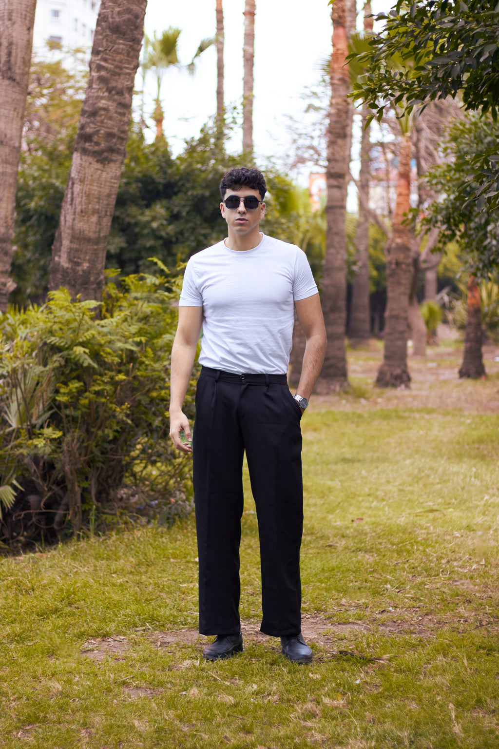 Black Pleated Pants