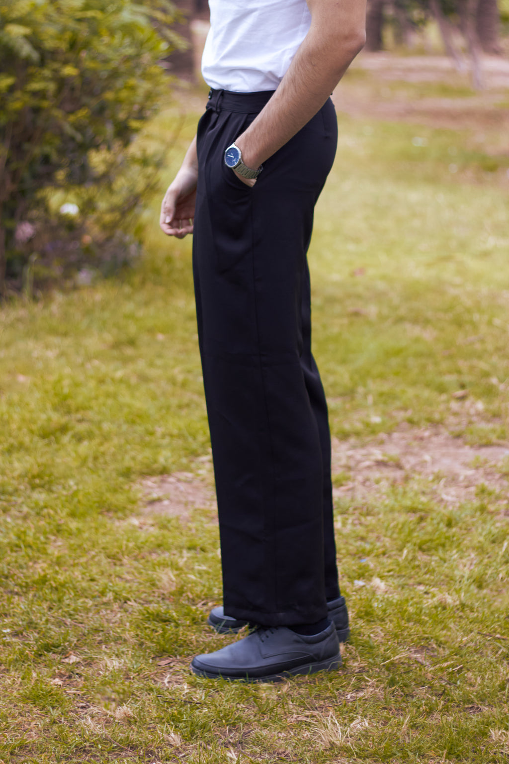 Black Pleated Pants