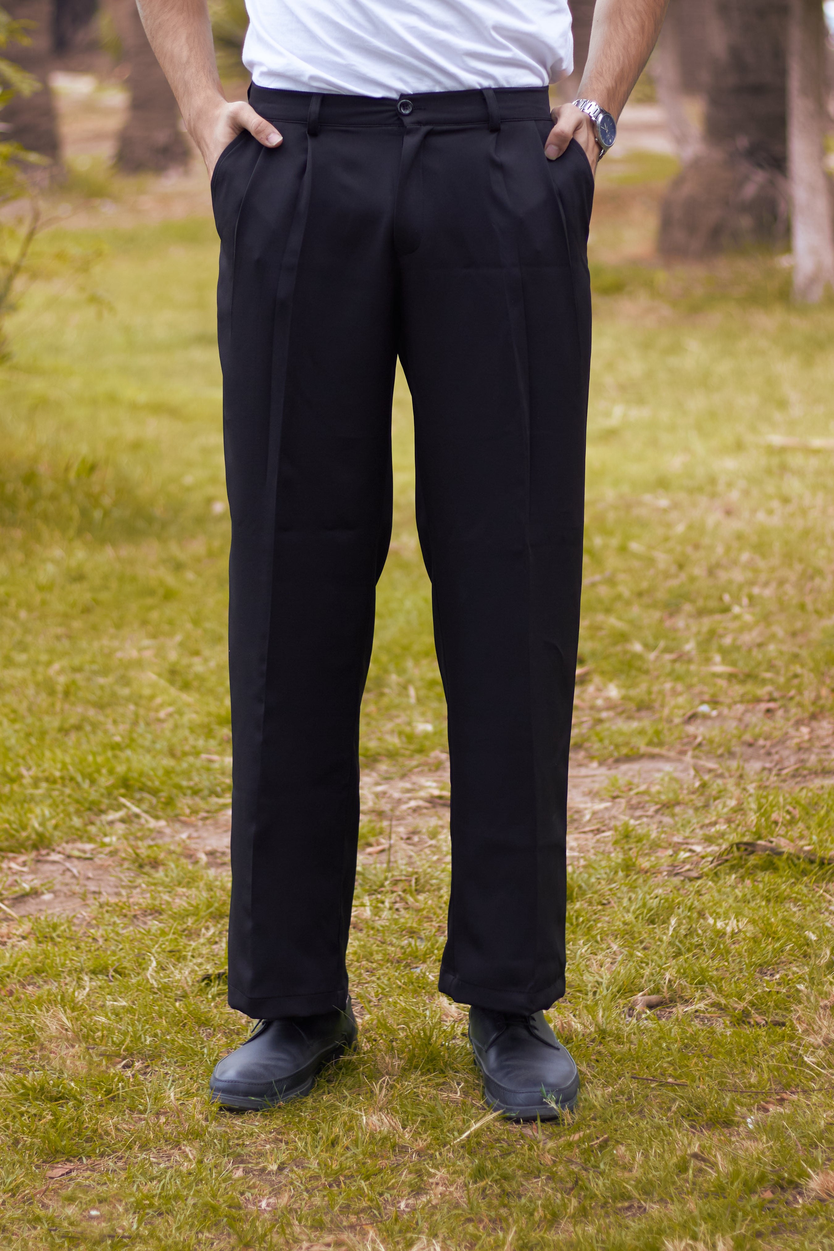 Black Pleated Pants