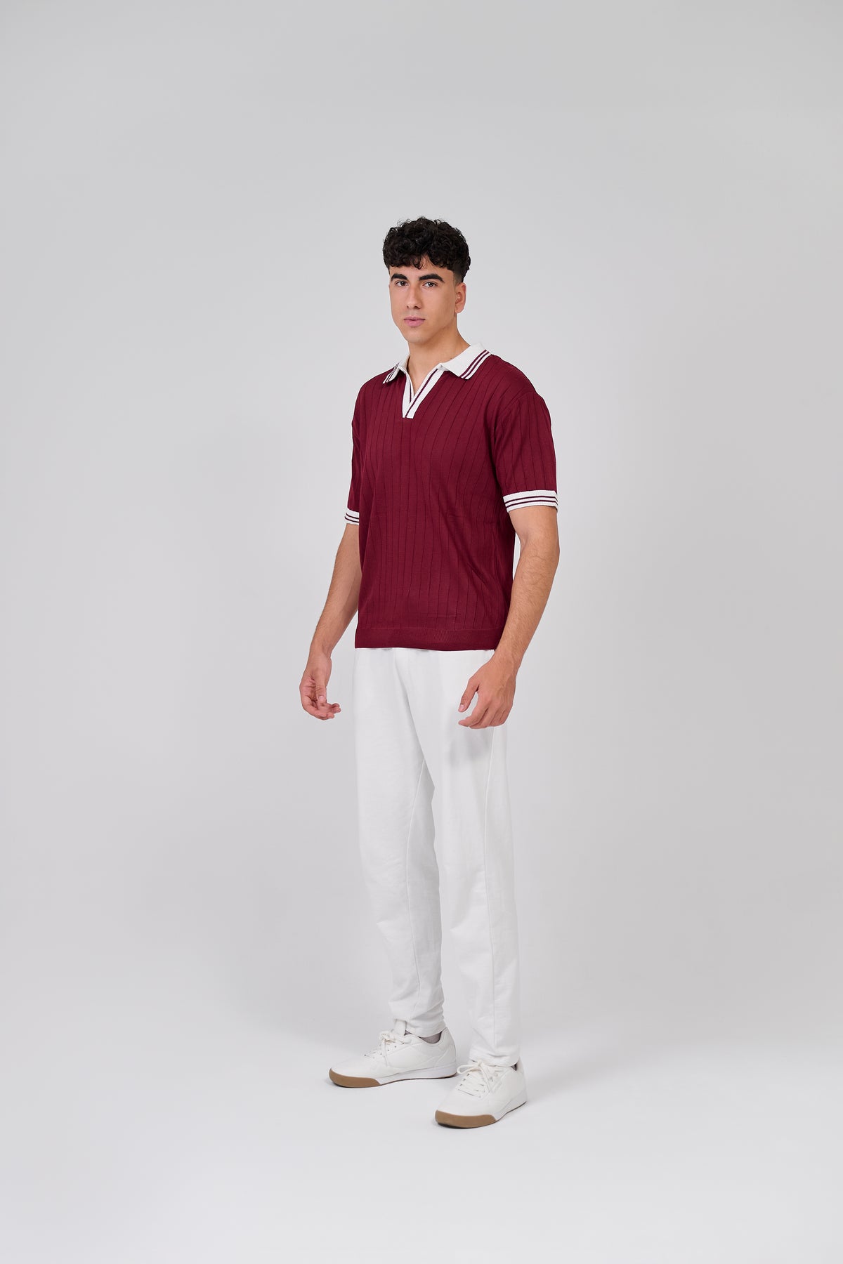 Burgandy Knit Wear T-Shirt