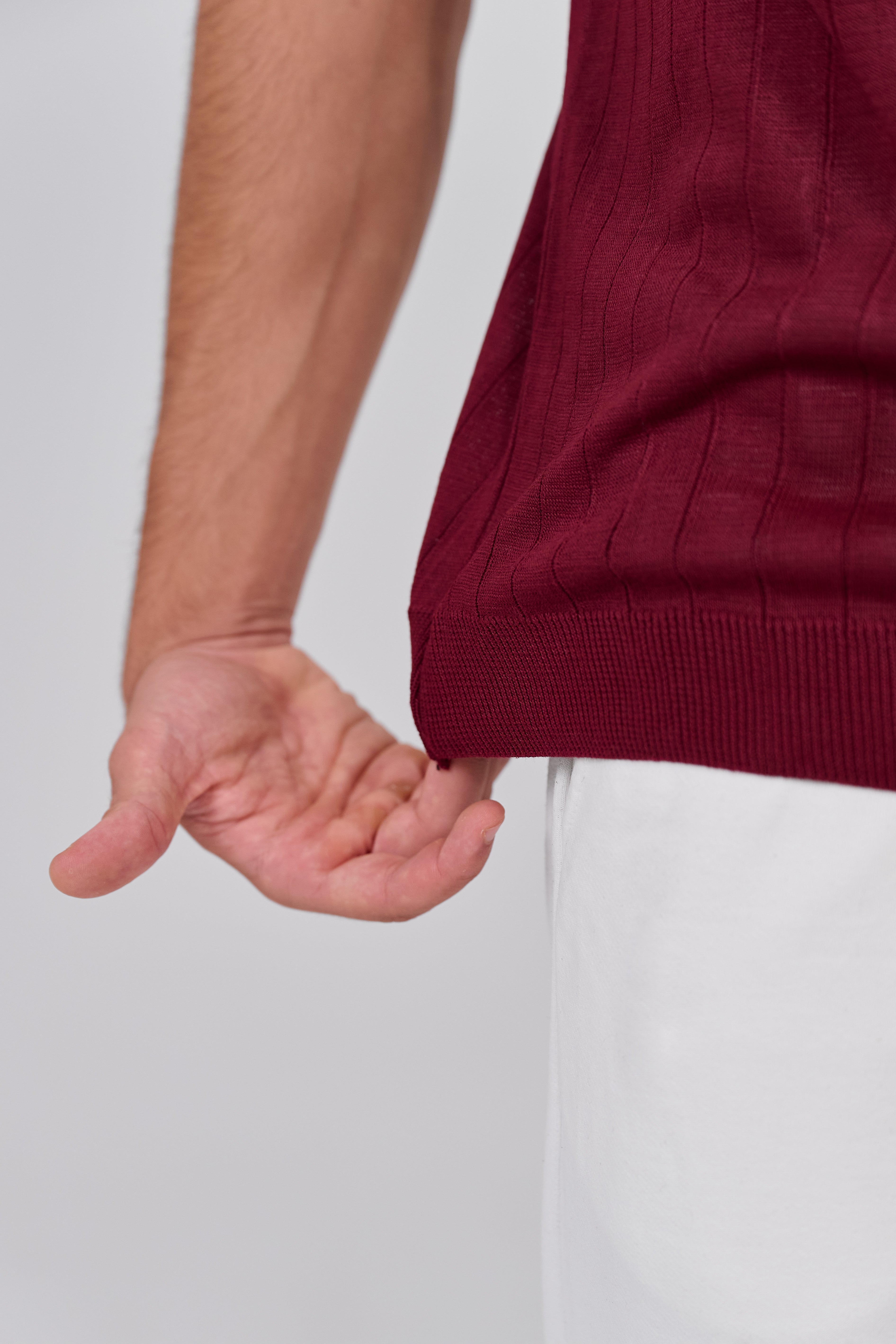Burgandy Knit Wear T-Shirt