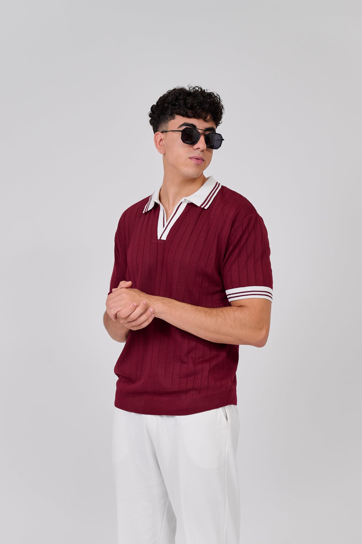 Burgandy Knit Wear T-Shirt